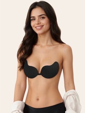 Black Adhesive Strapless Nipple Covers